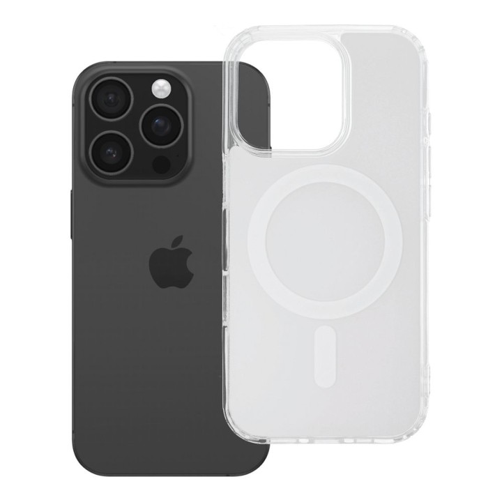 Case for iPhone 16 PRO Clear Fusion Mag Cover compatible with MagSafe white