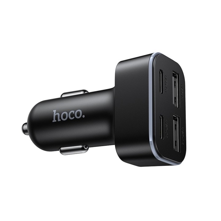 Car charger Hoco 2x USB A + 2x USB C QC3.0 PD 42W Z63 black