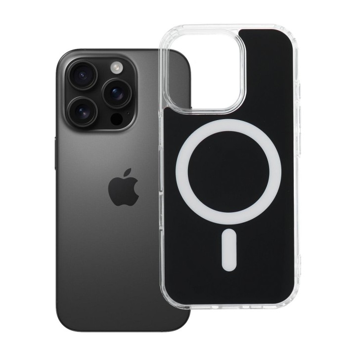Чехол для iPhone 16 PRO Clear Fusion Mag Cover совместимый с MagSafe черный