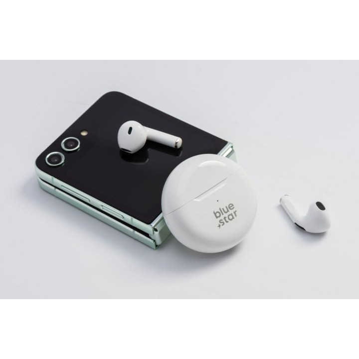 Wireless in-ear headphones Blue Star Circle Beat TX3 TWS white