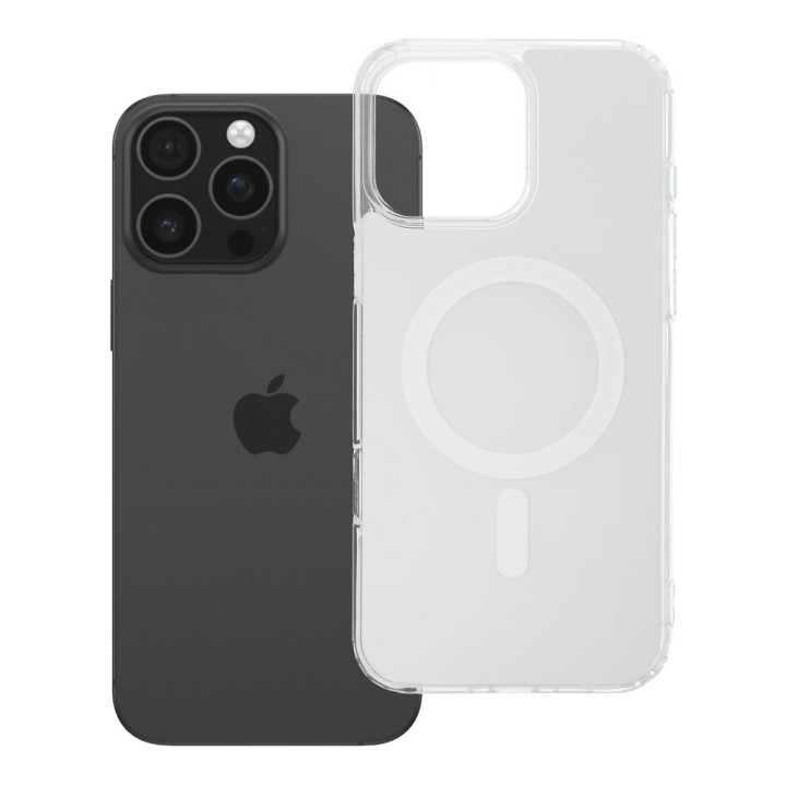 Case for iPhone 16 PRO MAX Clear Fusion Mag Cover compatible with MagSafe white