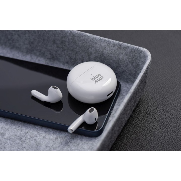 Wireless in-ear headphones Blue Star Circle Beat TX3 TWS white