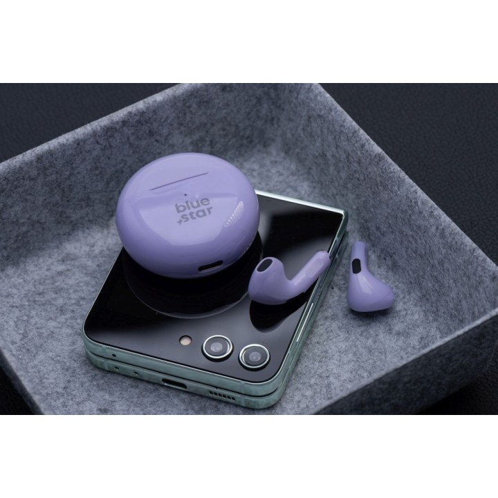 Wireless headphones in-ear Blue Star Circle Beat TX3 TWS lawendowy