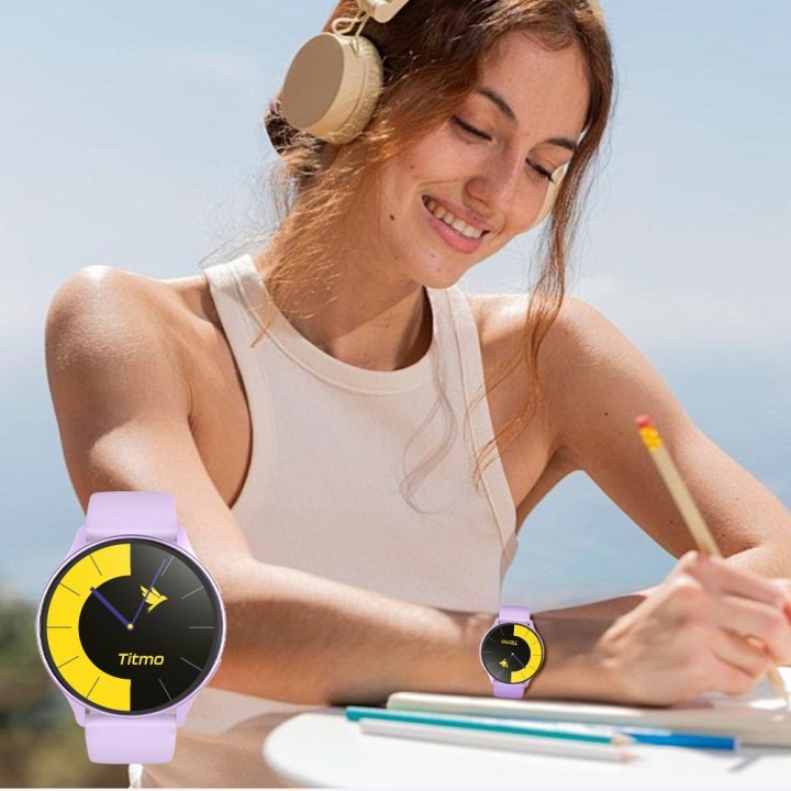 Smartwatch TITMO O-200 (GPS, AMOLED, Bluetooth call, strap silicone) lawendowy 0INT
