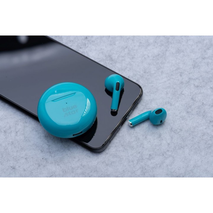 Wireless in-ear headphones Blue Star Circle Beat TX3 TWS blue