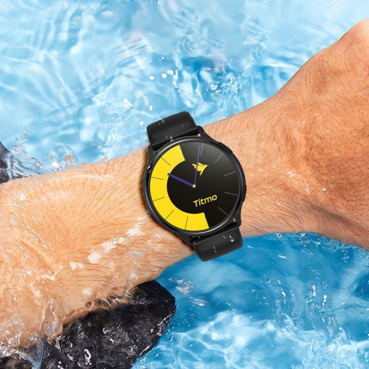 Smartwatch TITMO O-200 (GPS, AMOLED, bluetooth call, silicone strap) black 0INT