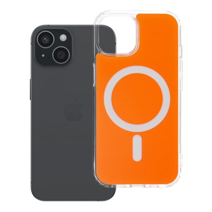 Etui na iPhone 15 Clear Fusion Mag Cover zgodne z MagSafe hermes orange