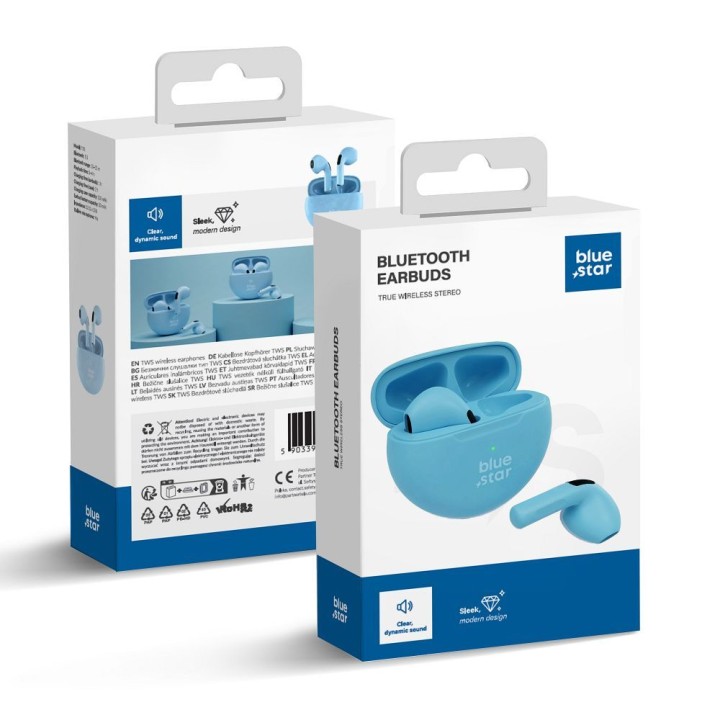 Wireless headphones in-ear Blue Star Circle Beat TX3 TWS blue