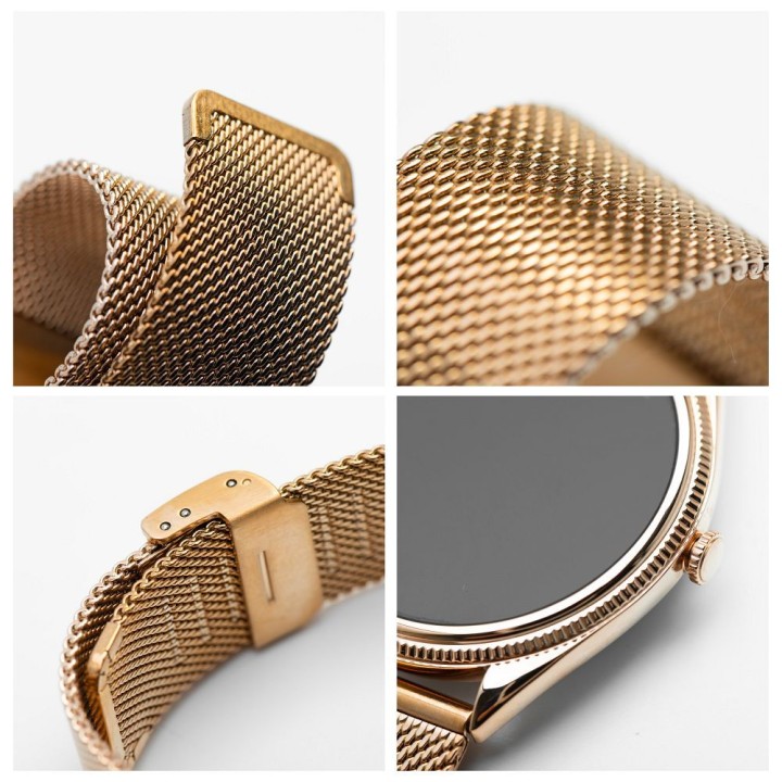 Smartwatch TITMO O-170 (AMOLED, bluetooth call, stainless steel strap gold mesh) gold 0INT