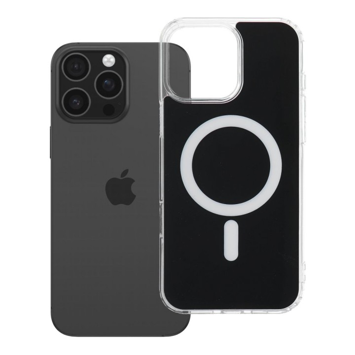 Case for iPhone 16 PRO MAX Clear Fusion Mag Cover compatible with MagSafe black