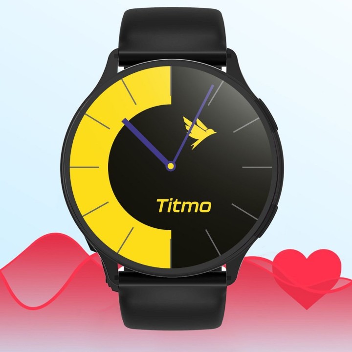Smartwatch TITMO O-200 (GPS, AMOLED, bluetooth call, silicone strap) black 0INT