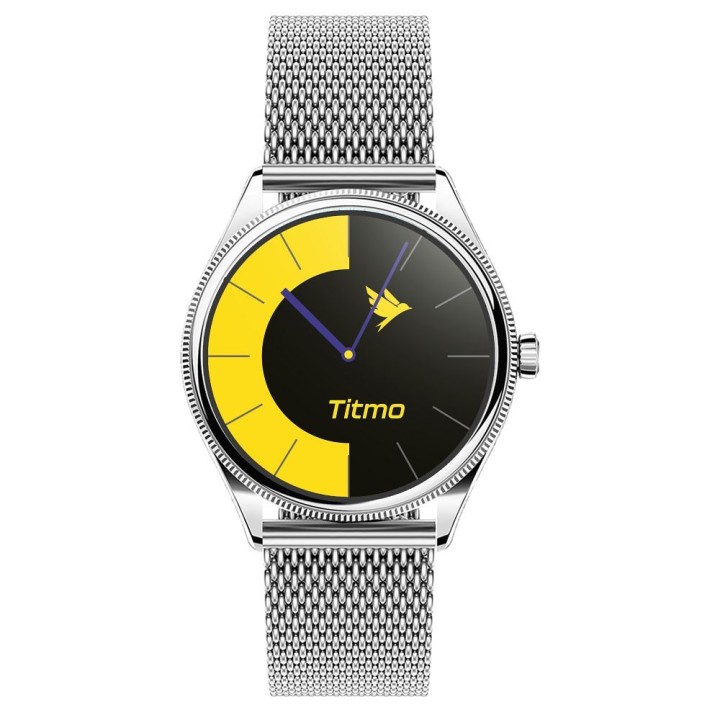 Smartwatch TITMO O-170 (AMOLED, bluetooth call, stainless steel strap silver mesh) silver 0INT