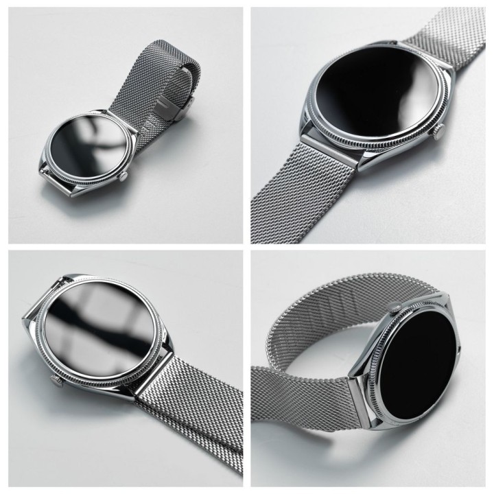 Smartwatch TITMO O-170 (AMOLED, bluetooth call, pasek stal szlachetna silver mesh) srebrny 0INT