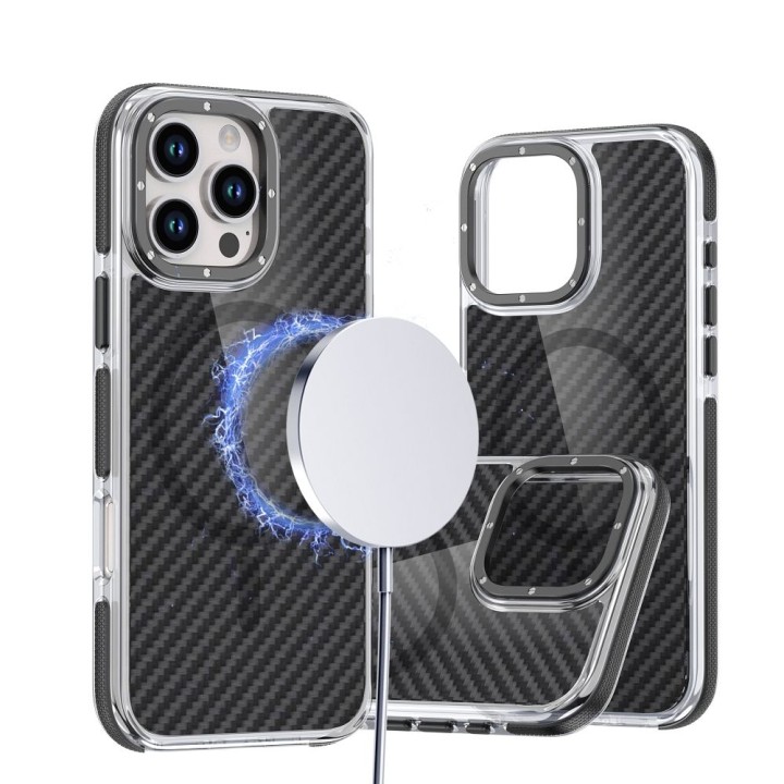 Чохол для Samsung S26 Fiber сумісний із MagSafe чорний