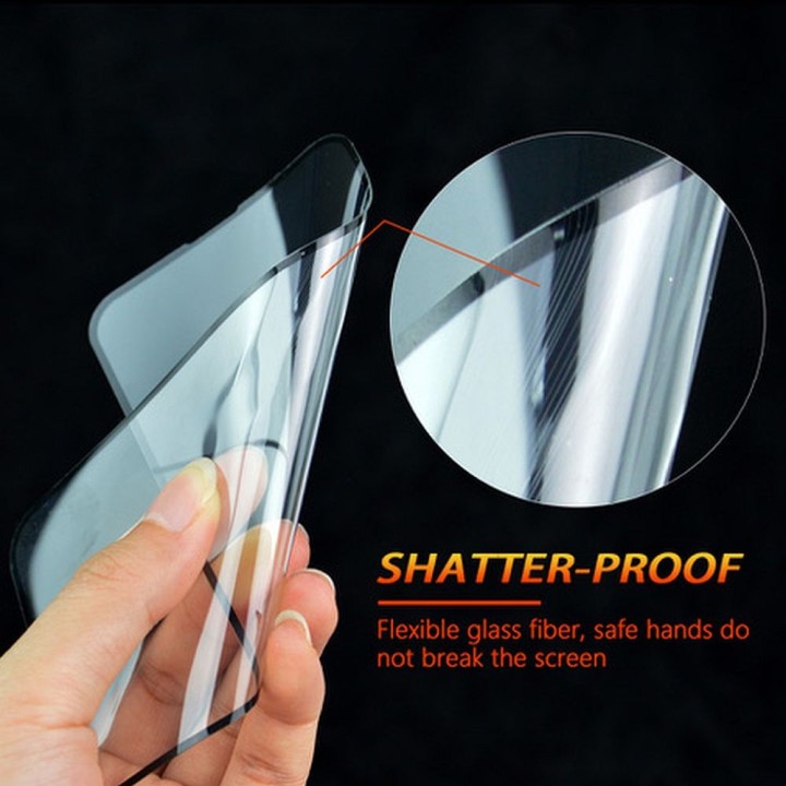 Hybrid glass 5D Full Glue for Samsung S26 ULTRA Bestsuit Flexible (reader remains functional) black