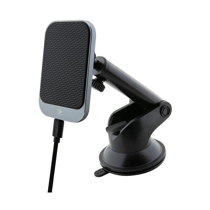 Uchwyt na telefon do samochodu indukcyjny BMW zgodny z MagSafe 15W do szyby / kratki Signature Edition BMMWCCDTPK czarny