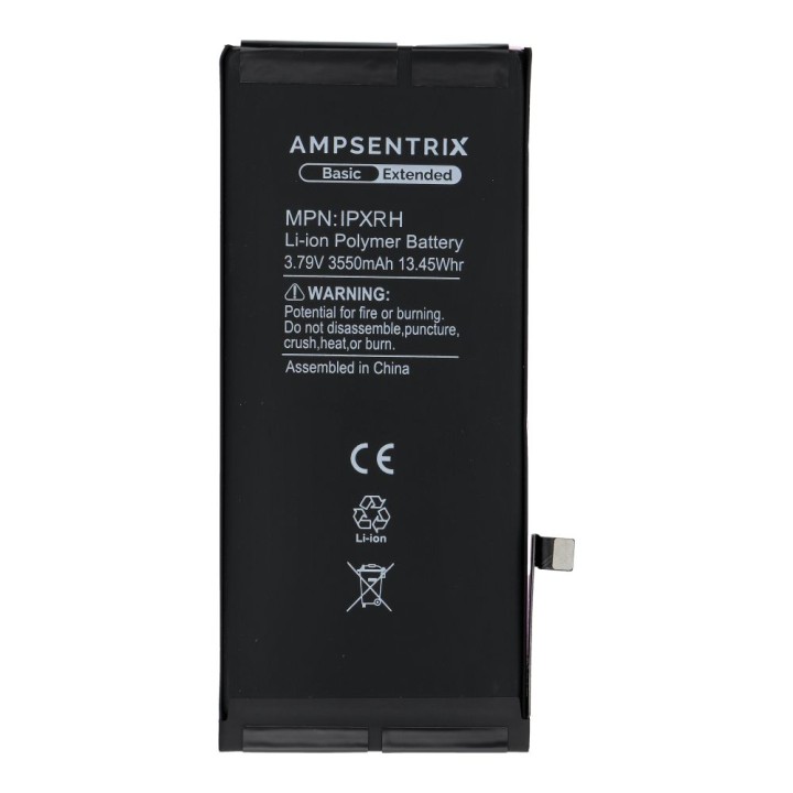 AmpSentrix Basic battery for iPhone XR (increased capacity 3550 mAh)