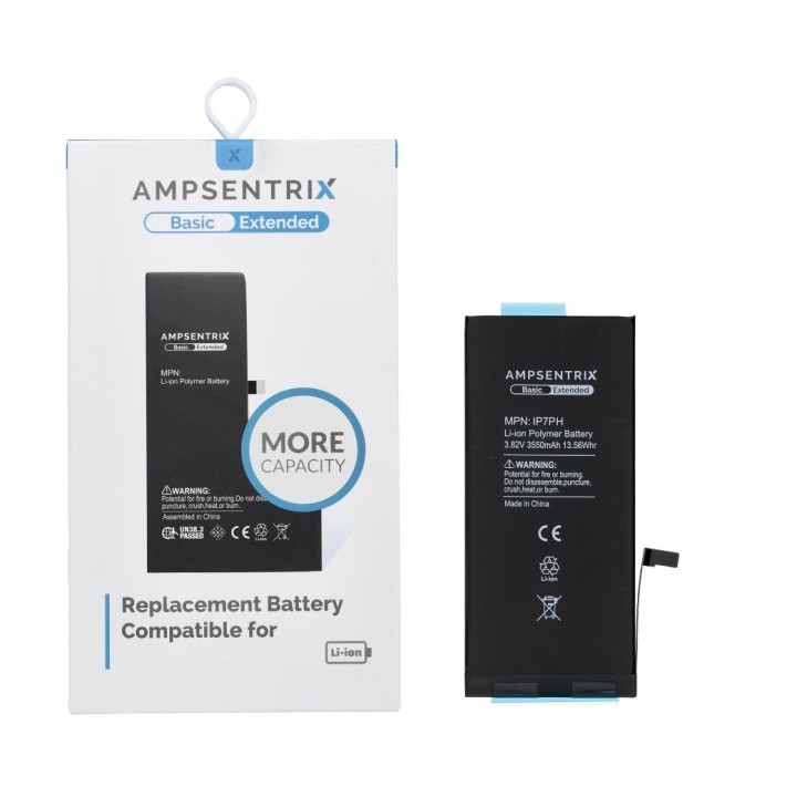 AmpSentrix Basic акумулятор для iPhone 7 Plus (підвищена ємність 3550 mAh)