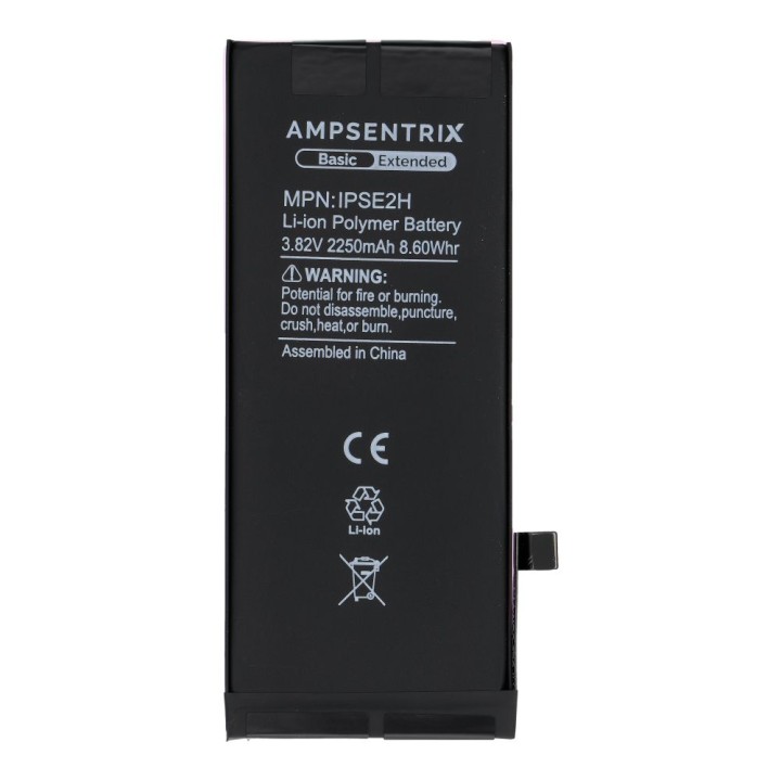 AmpSentrix Basic battery for iPhone SE 2020 (increased capacity 2250 mAh)