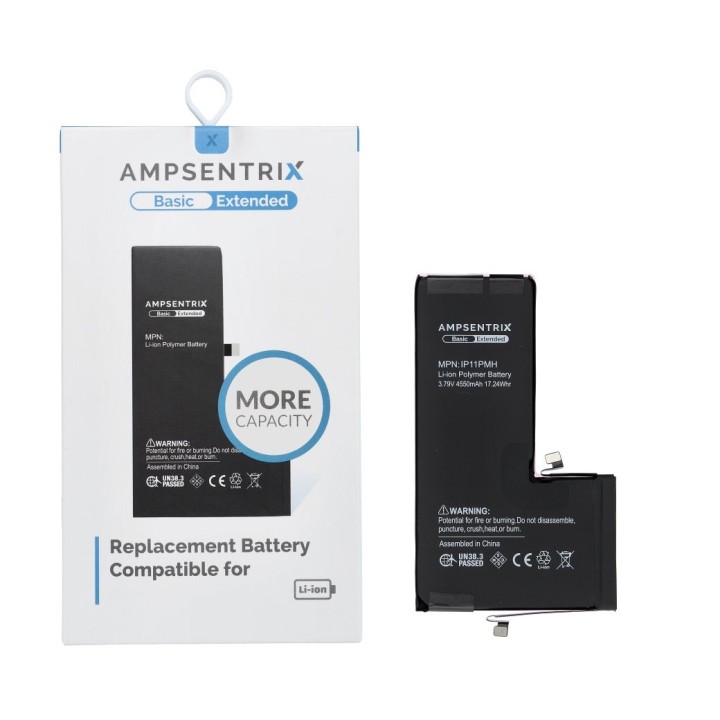 AmpSentrix Basic акумулятор для iPhone 11 Pro Max (підвищена ємність 4550mAh)