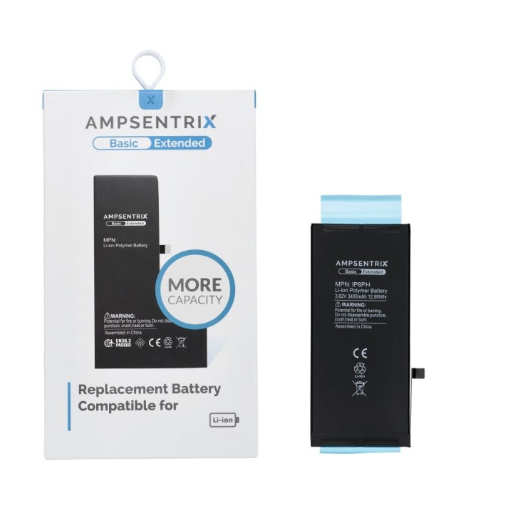 AmpSentrix Basic акумулятор для iPhone 8 Plus (підвищена ємність 3400 mAh)