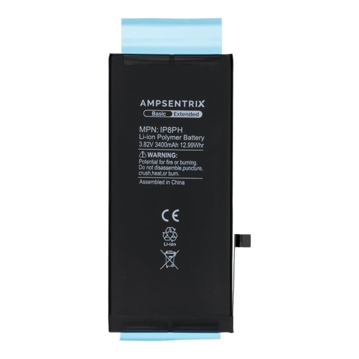 AmpSentrix Basic акумулятор для iPhone 8 Plus (підвищена ємність 3400 mAh)
