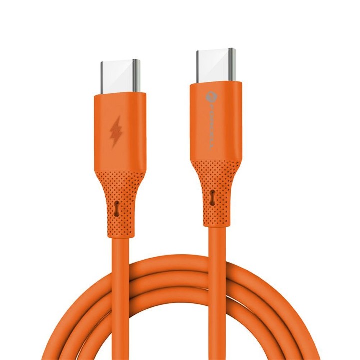USB-C to USB-C cable Forcell F-Energy QC4.0 PD 5A 100W Silicone 1 m C347 orange