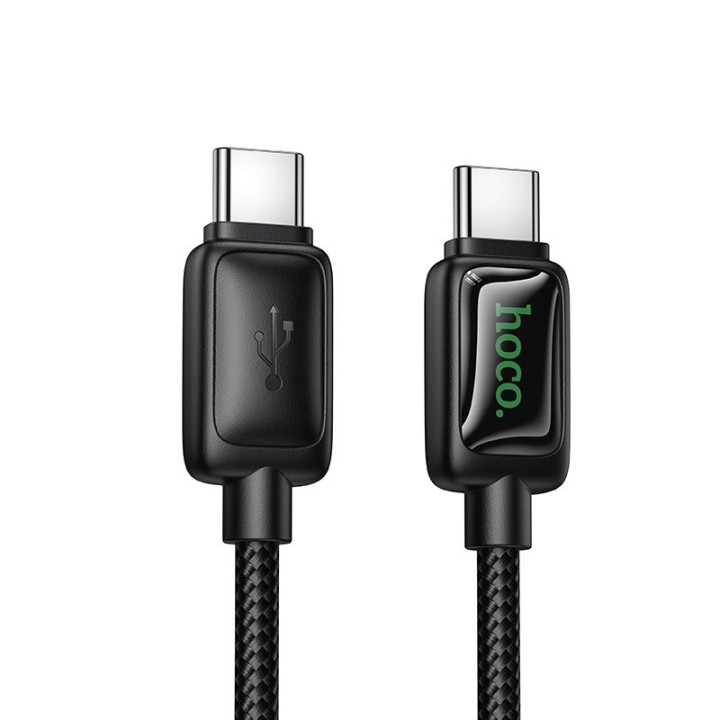 USB-C to USB-C cable Hoco 3A 60W 1,2 m with LCD U146 black