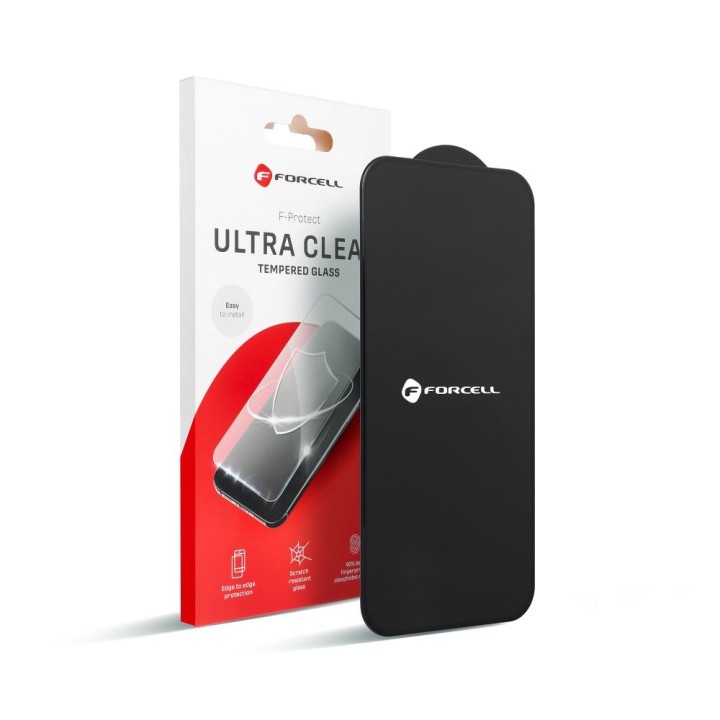 Загартоване скло для Samsung S26 PLUS Forcell Ultra Clear Glass чорне (сканер працює)