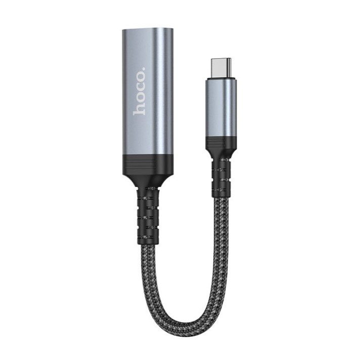 Converter cable from USB C to HDMI female Hoco 4K 30Hz 0,2 m UA43A steel grey