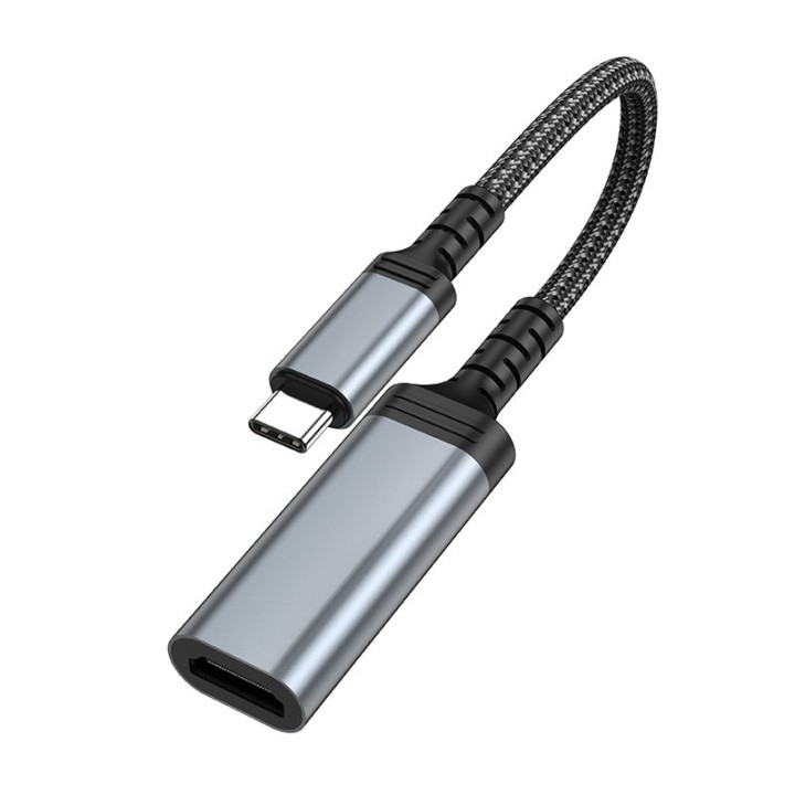 Converter cable from USB C to HDMI female Hoco 4K 30Hz 0,2 m UA43A steel grey