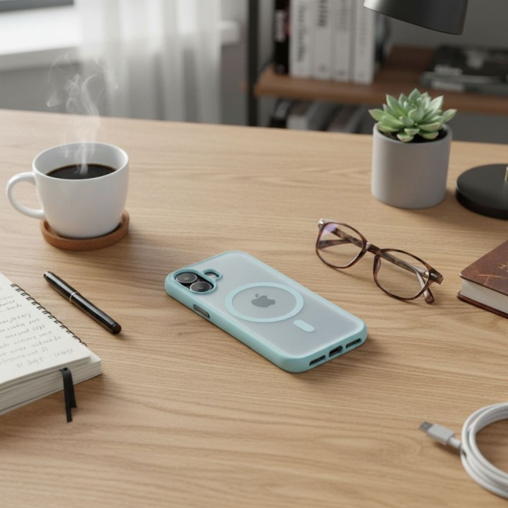 Чохол для iPhone 17 Flexline Mag Cover сумісний з MagSafe зелений