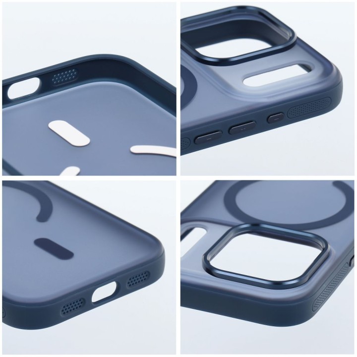 Чохол для iPhone 16 Flexline Mag Cover сумісний з MagSafe темно-синій
