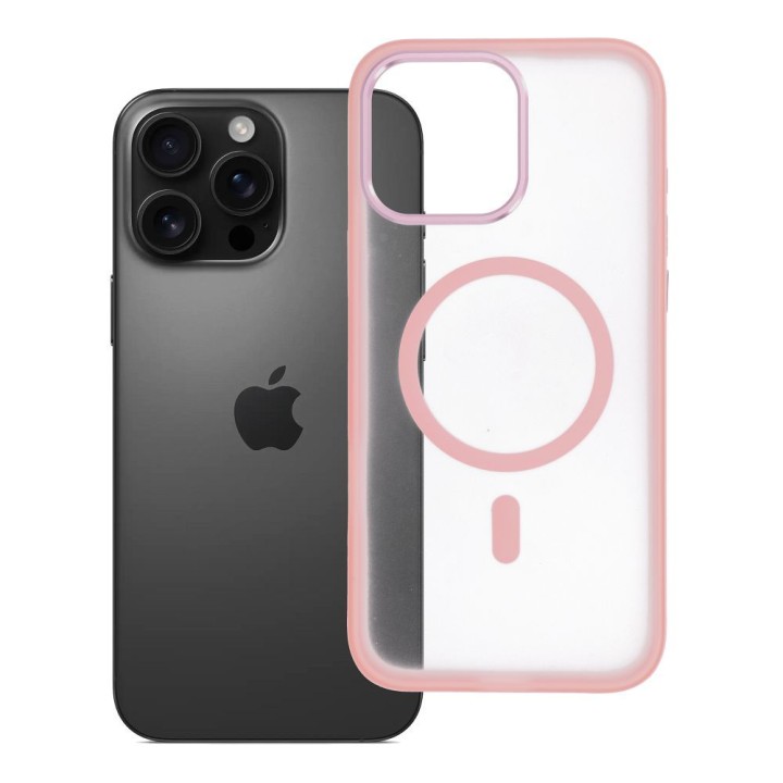 Case for iPhone 16 PRO MAX Flexline Mag Cover MagSafe compatible pink