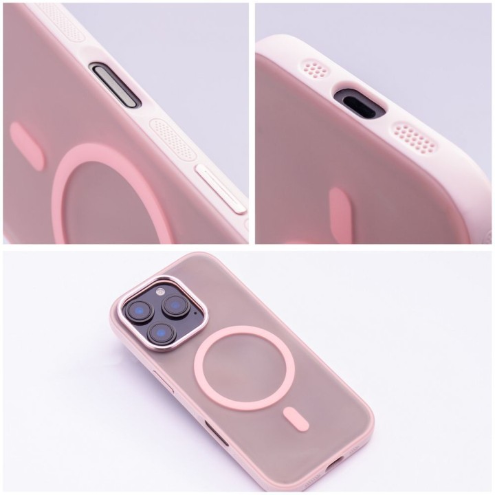 Чохол для iPhone 16 PRO MAX Flexline Mag Cover сумісний з MagSafe рожевий