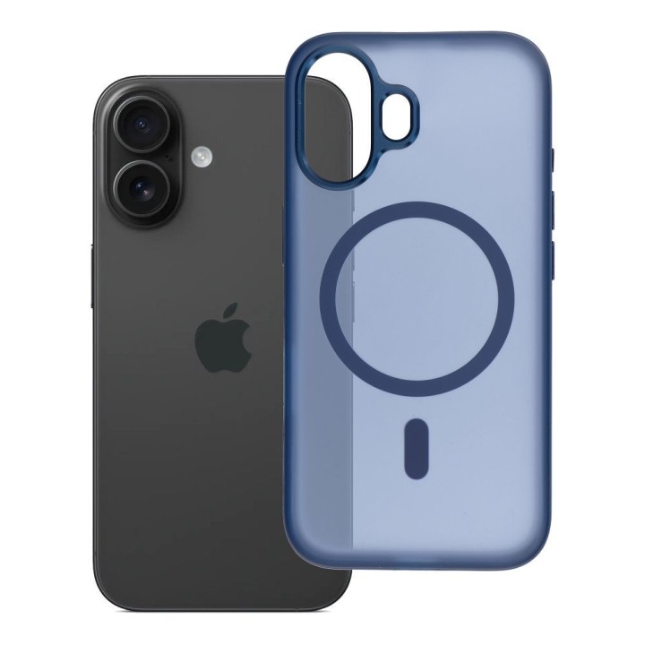 Case for iPhone 16 Flexline Mag Cover MagSafe compatible navy blue