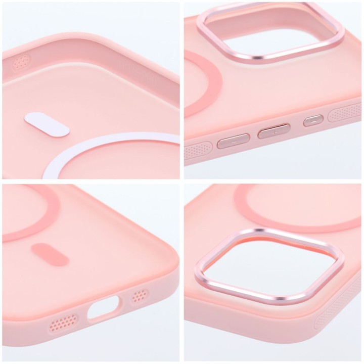 Case for iPhone 16 PRO MAX Flexline Mag Cover MagSafe compatible pink
