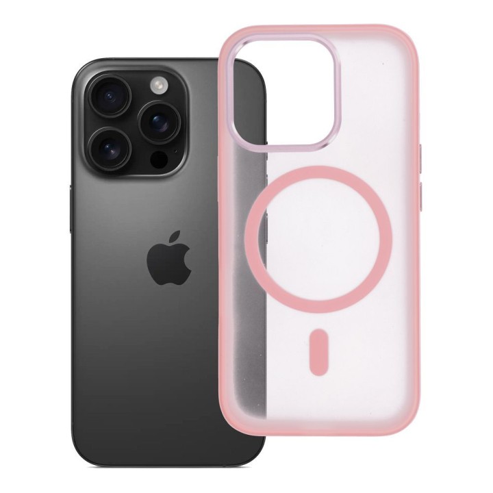 Etui na iPhone 16 PRO Flexline Mag Cover zgodne z MagSafe różowe