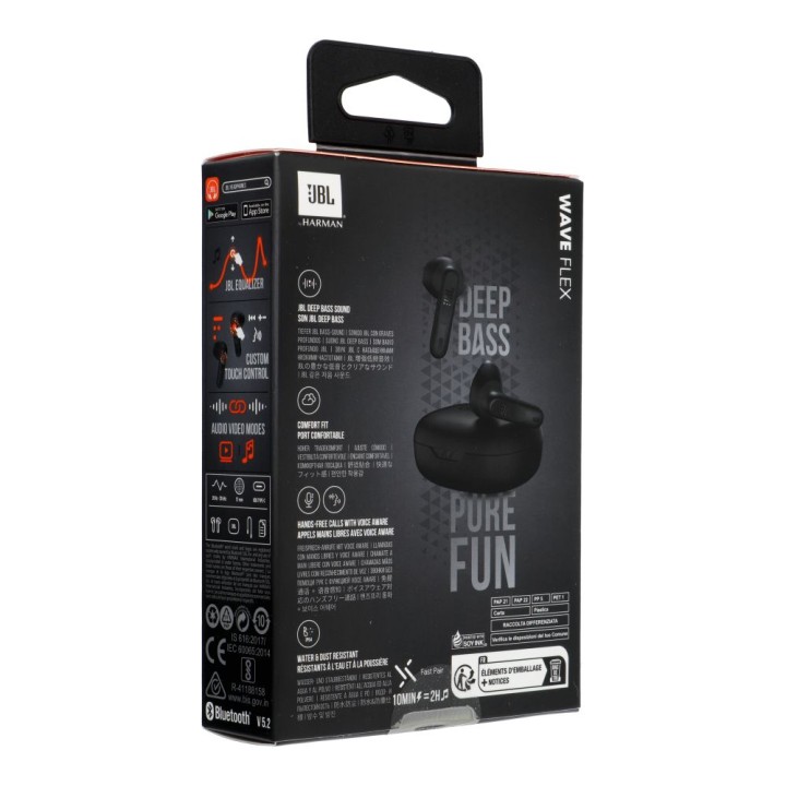 Бездротові навушники вкладиші JBL Wave Flex JBLWFLEXBLK чорні