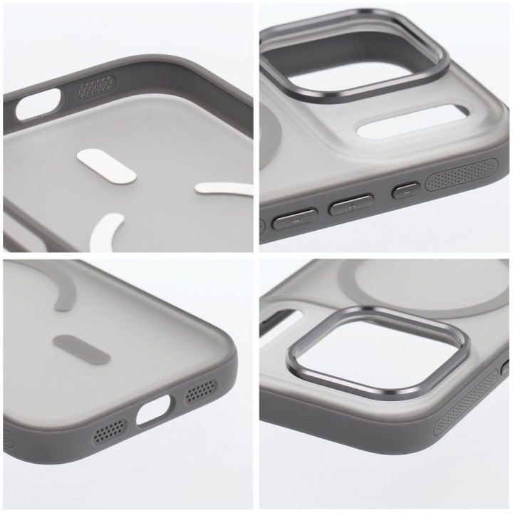 Case for iPhone 16 PRO MAX Flexline Mag Cover MagSafe compatible grey