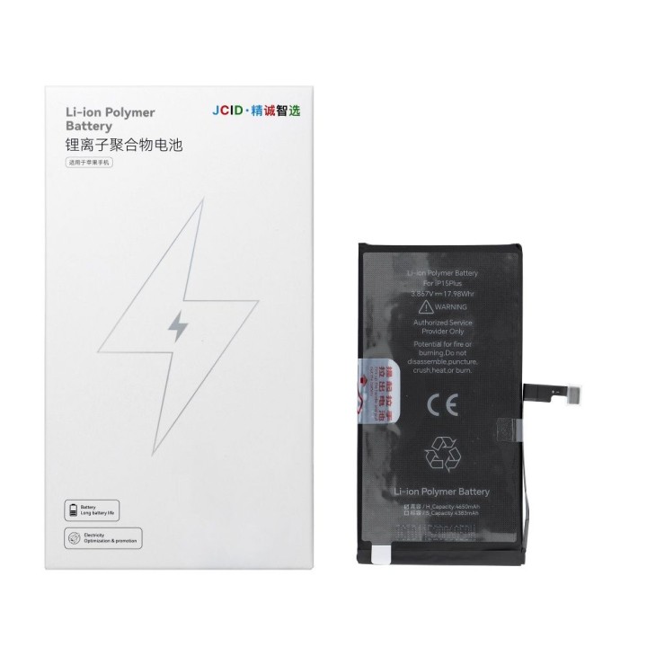JCID Battery for iPhone 15 Plus 4650 mAh (increased capacity)