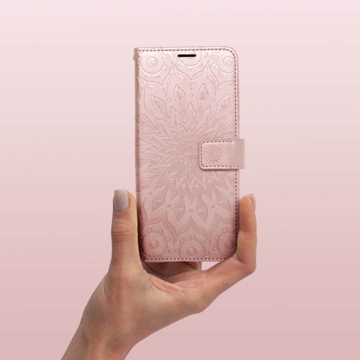 Чехол с клапаном для Samsung A37 5G Mezzo Book мандала цвета розового золота