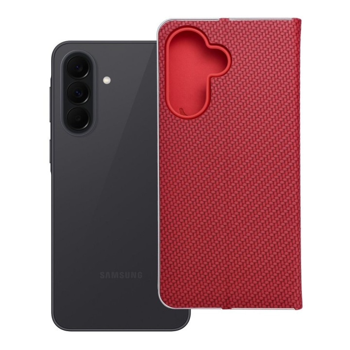 Flip case for Samsung A37 5G Luna Book Carbon red