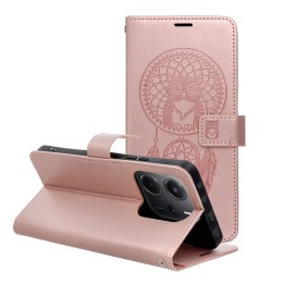 Etui z klapką na Samsung A57 5G Mezzo Book łapacz snów złoto-różowe