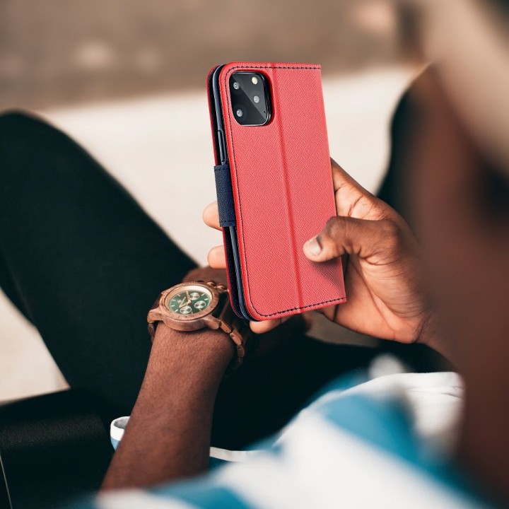 Flip case for Samsung A37 Fancy Book czerwono-granatowe