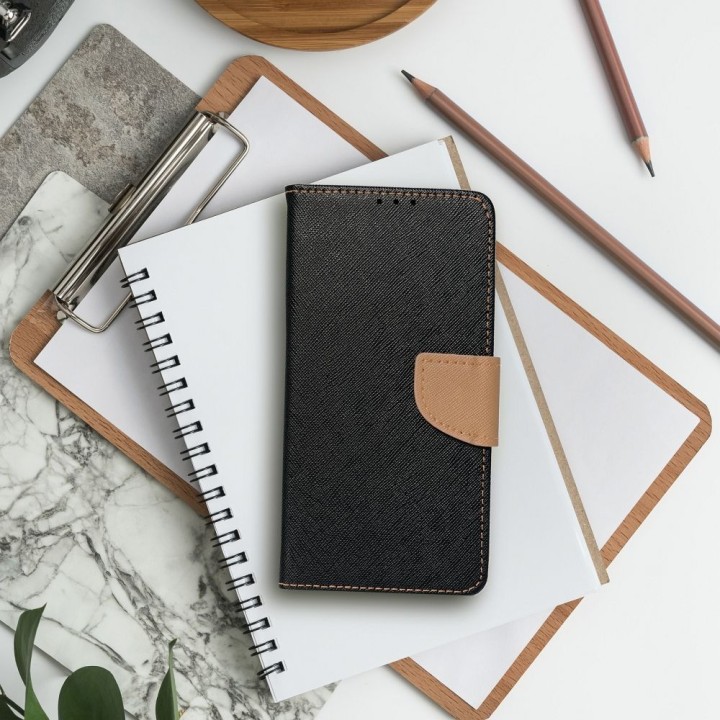 Flip case for Samsung A37 Fancy Book black-gold