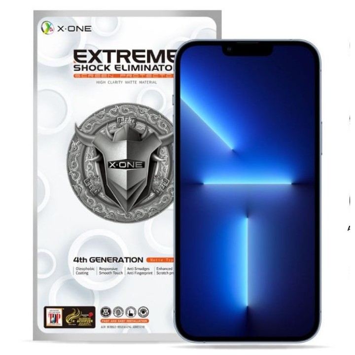 Protektor do iPhone 13 PRO MAX / 14 PLUS LCD X-One Extreme Shock Eliminator 4th gen. Matowe