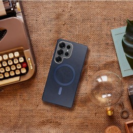 Case for Samsung A57 Gentleman Mag Cover compatible with MagSafe navy blue