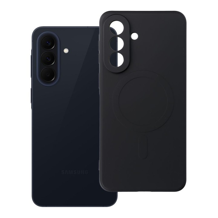 Чохол для Samsung A57 Silicone Mag Cover сумісний із MagSafe (camera protection) чорний