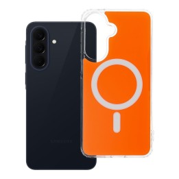 Case for Samsung A57 Clear Fusion Mag Cover compatible with MagSafe hermes orange